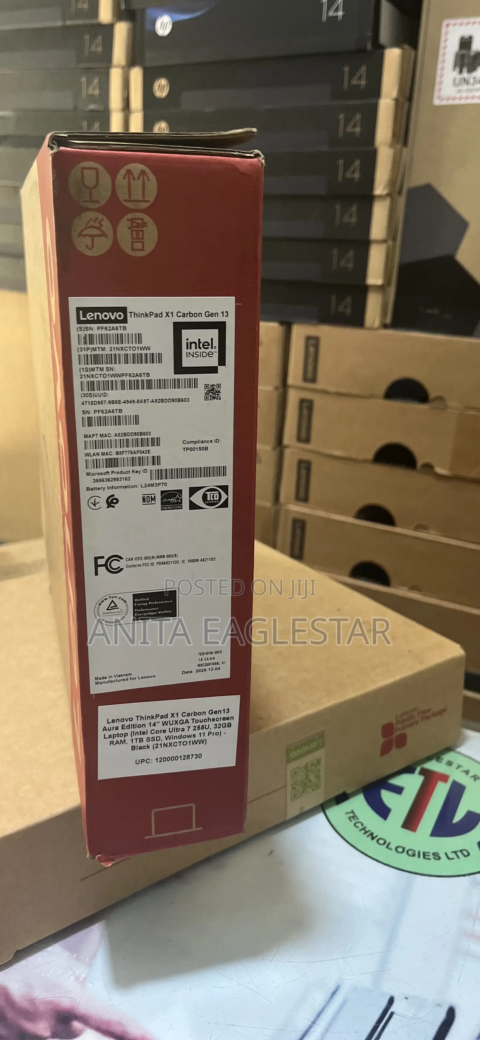 New Laptop Lenovo ThinkPad X1 Carbon 32GB Intel Core Ultra 7 SSD 1T