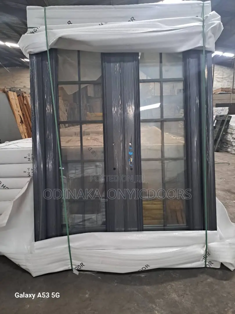 8ft By 5ft French Glass Door Black(6 Panel Design)