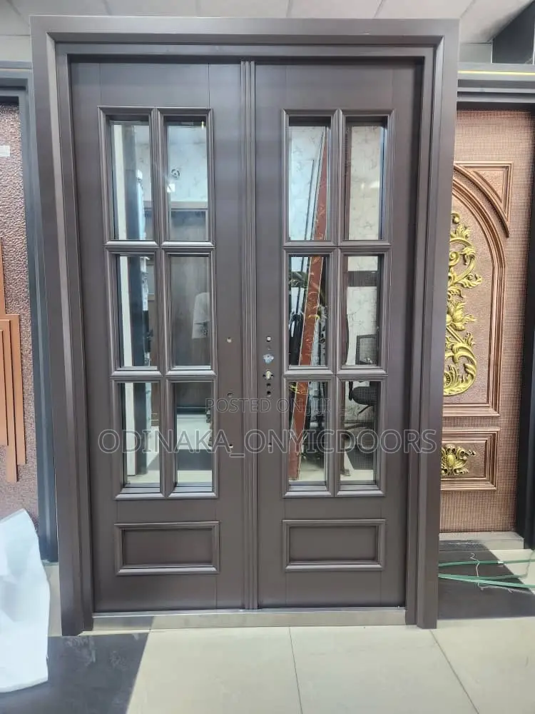 8ft By 5ft French Glass Door Black(6 Panel Design)