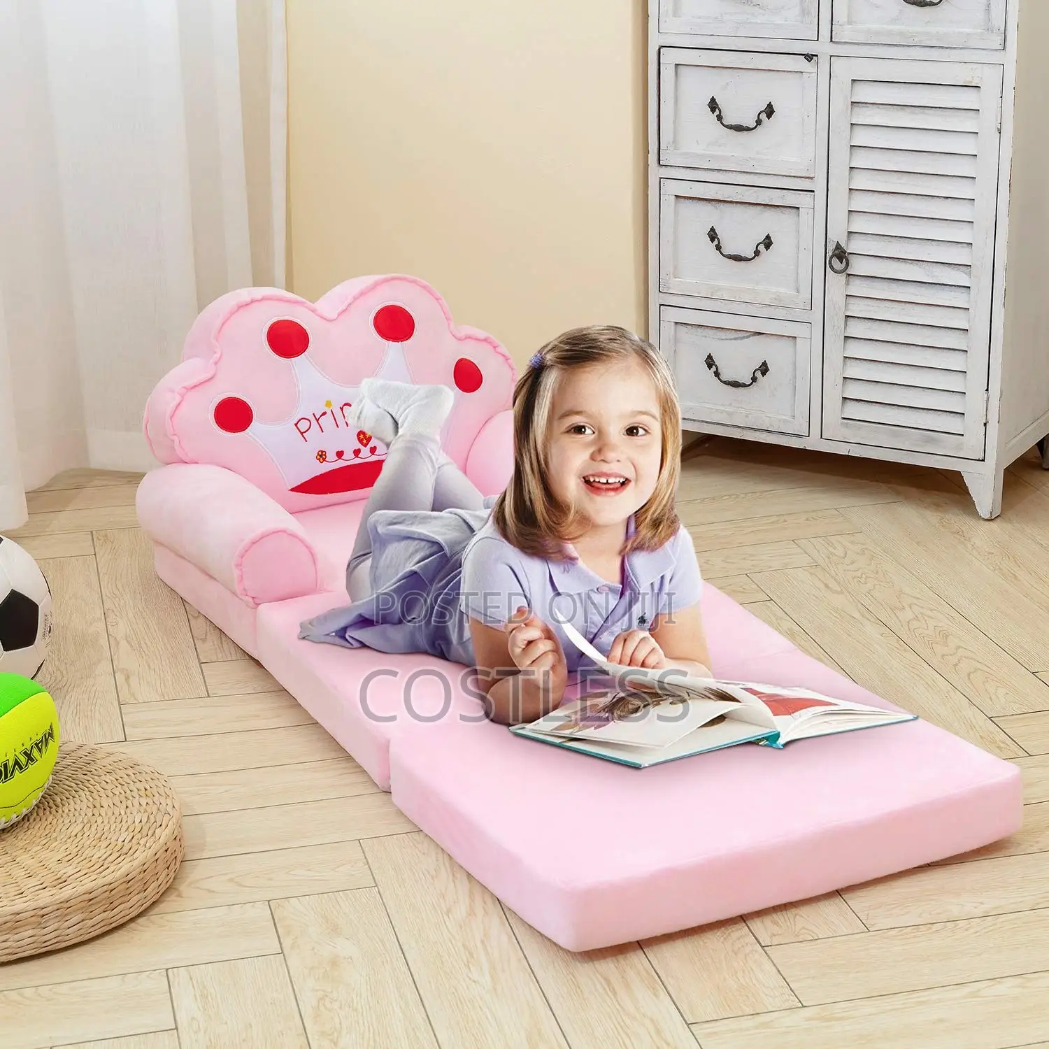 Kids Sofa Bed - Folding Couch for Bedroom Living Room