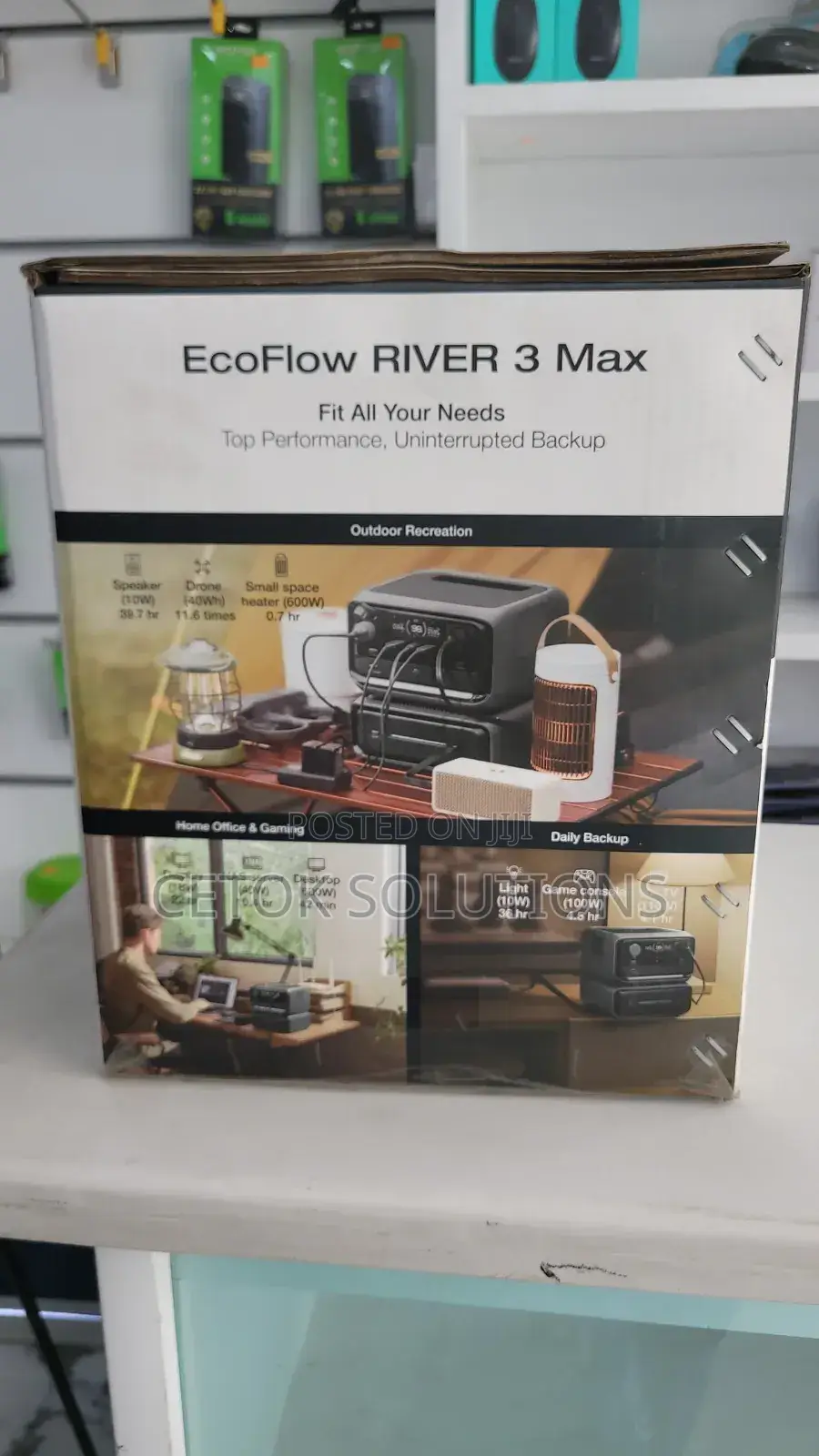 Ecoflow River 3 Max 1,200watt 572wh Genuine Solar Power Station
