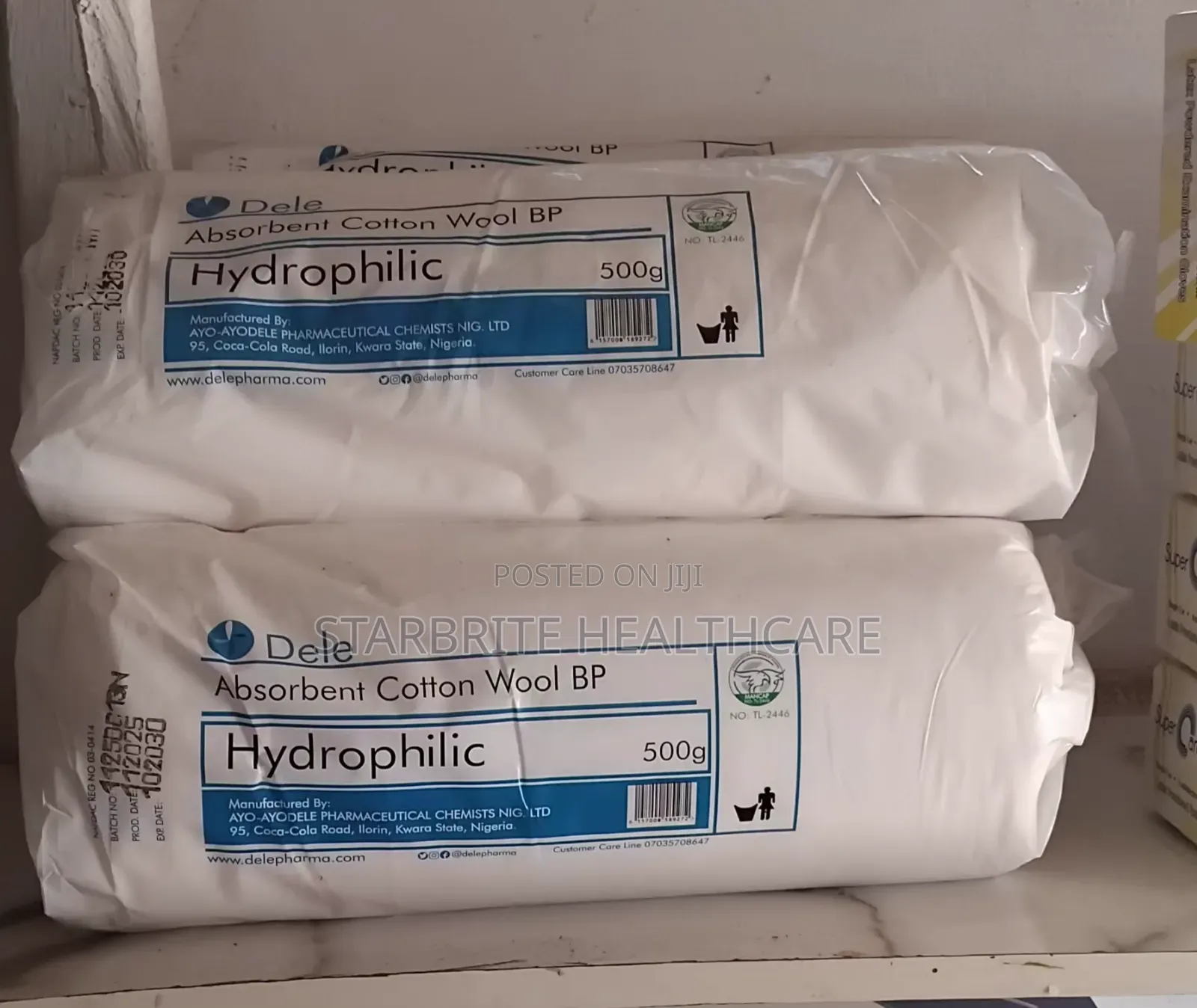 Absorbent Cotton Wool Bp - 250g and 500g