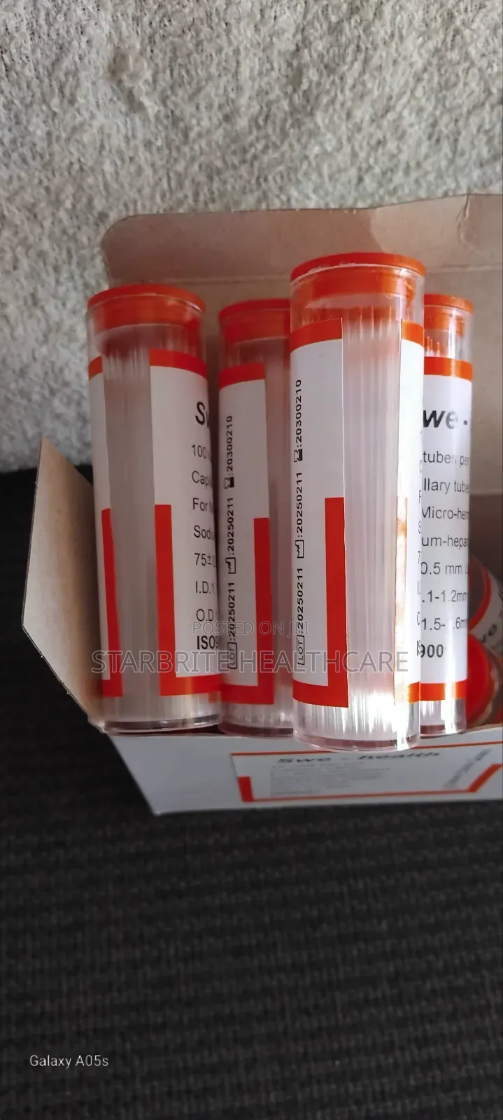 Capillary Tubes – Sodium Heparinized (For Microhematocrit) - 10 Vials