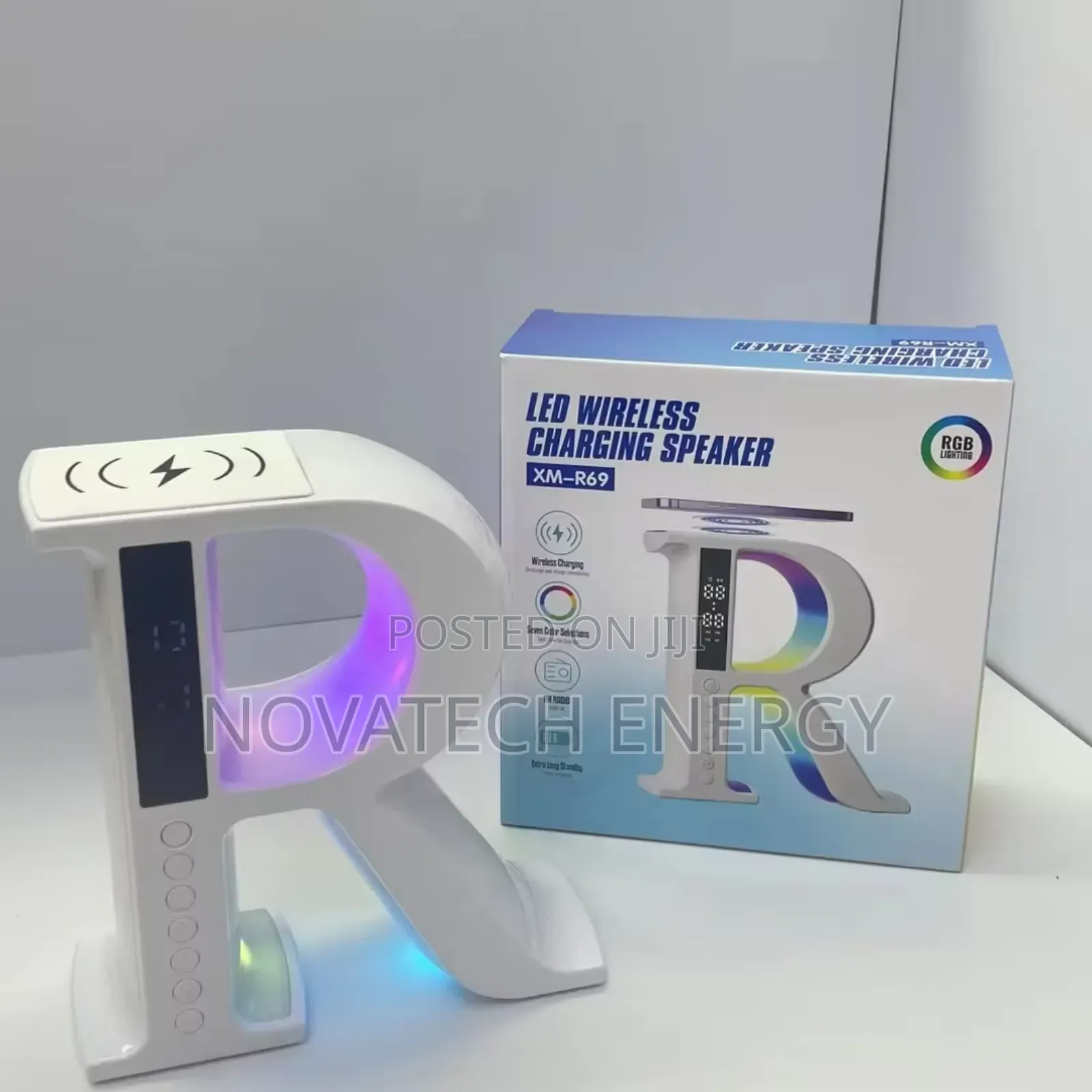 R Shaped Modern Bluetooth Speaker With RGB Led Light
