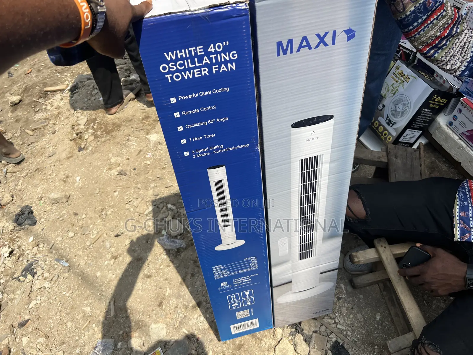 Maxi 40” Oscillating Tower Fan With Remote Control-45w