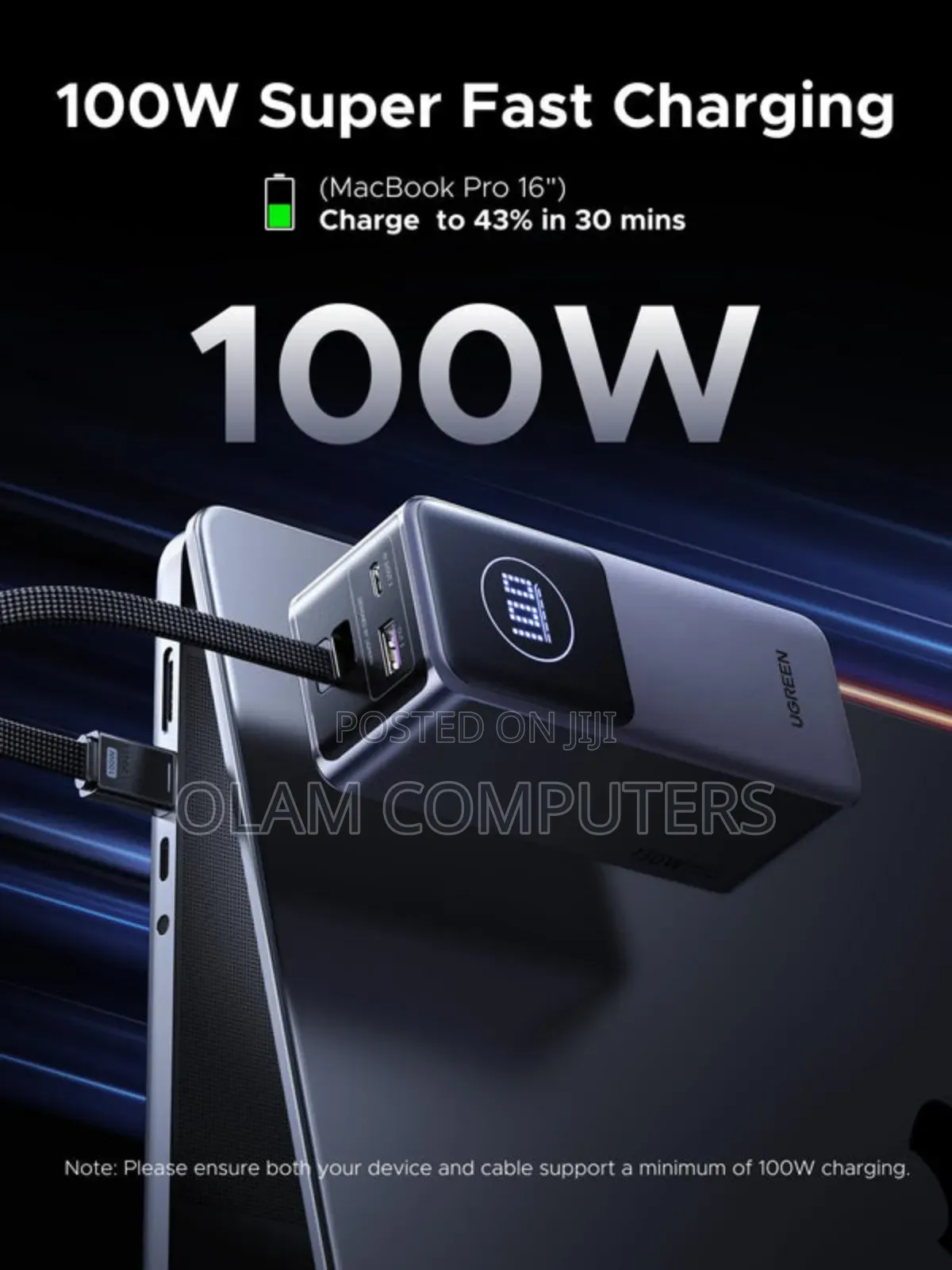 Ugreen Nexode Power Bank 20000mah 130w With Built-in Usb-C Cable