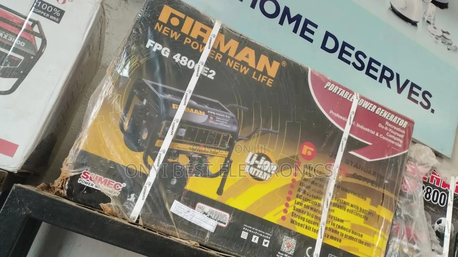 Sumec Firman 3.5kva Fpg4800e2 Gen Starter 100% Copper