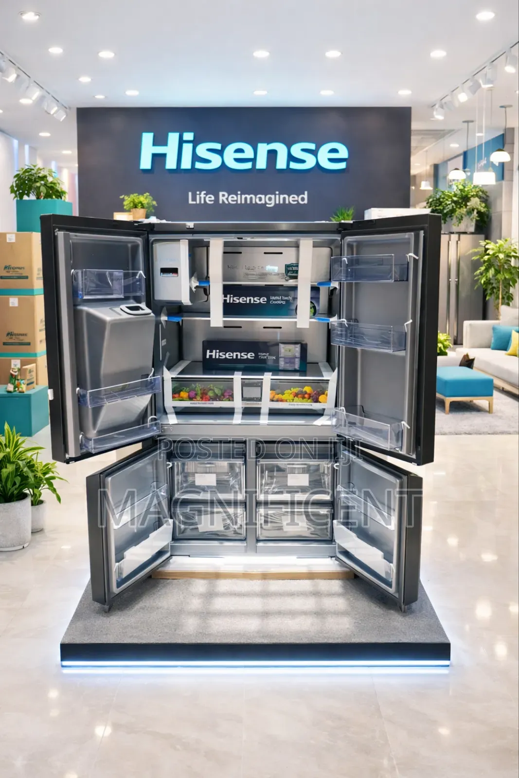 522l Hisense R600 4-door Smart Refrigerator – Premium Multi-door Fridg
