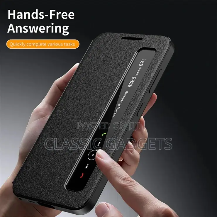 Samsung Smart Window View Leather Flip Case for Galaxy S26 Ultra