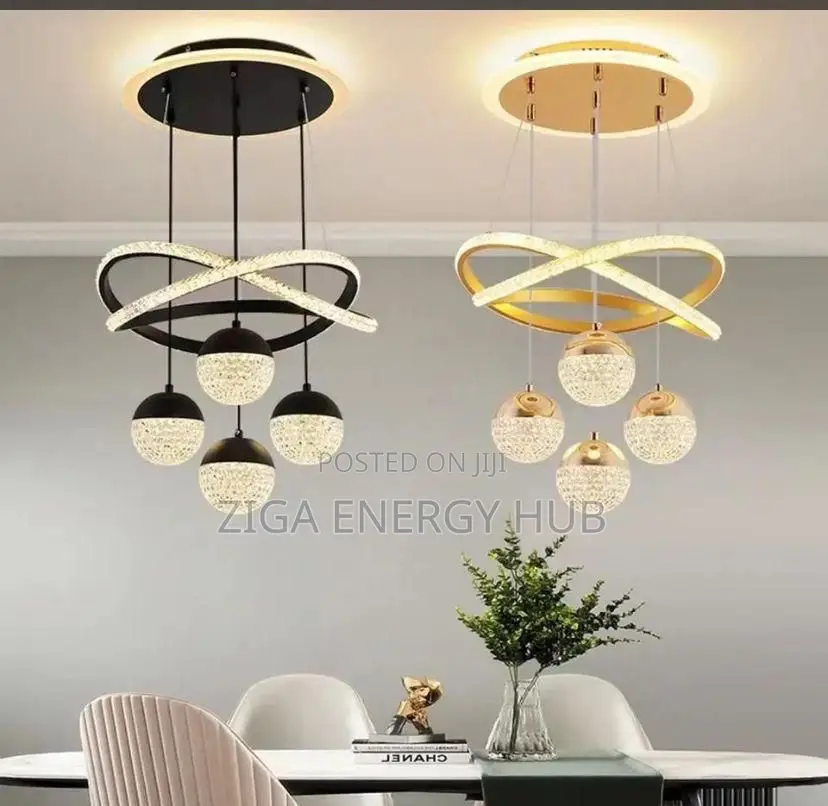 Black and Gold Color Chandelier Light