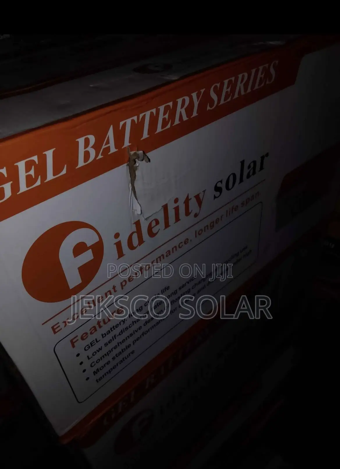 165ah Fidelity Solar Drycell Battery, 12v