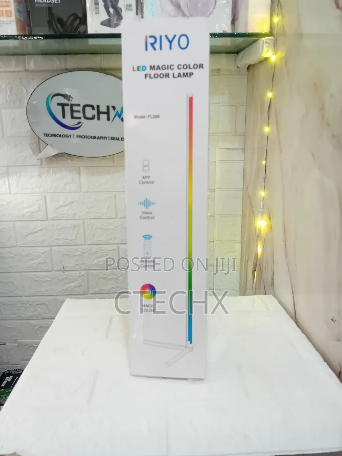 Riyo Rgb Corner Floor Lamp With App And Remote Control, Music Sync