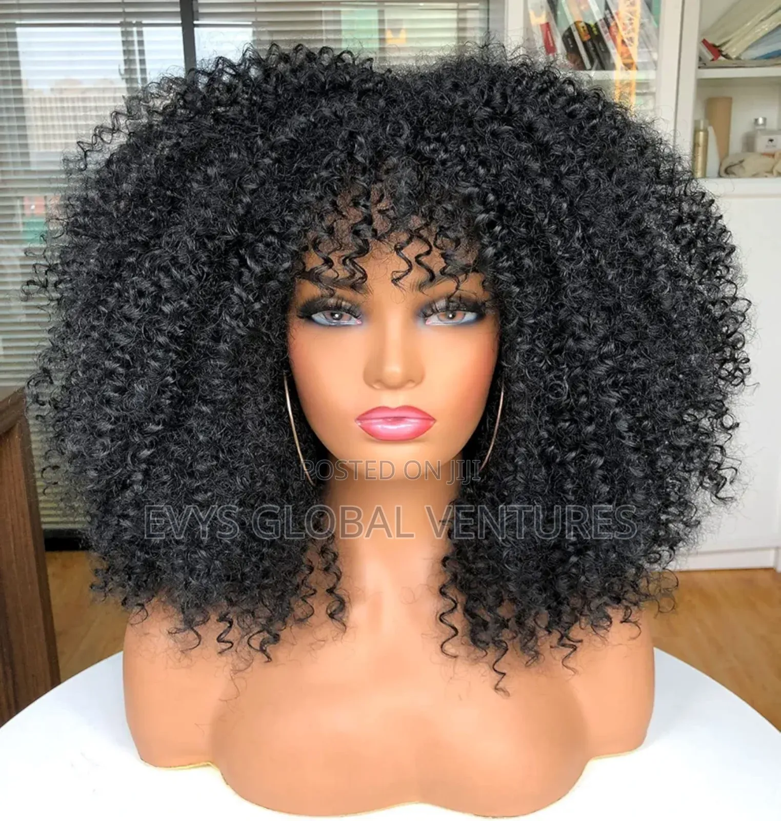 Curly Fringe Wig With Bangs