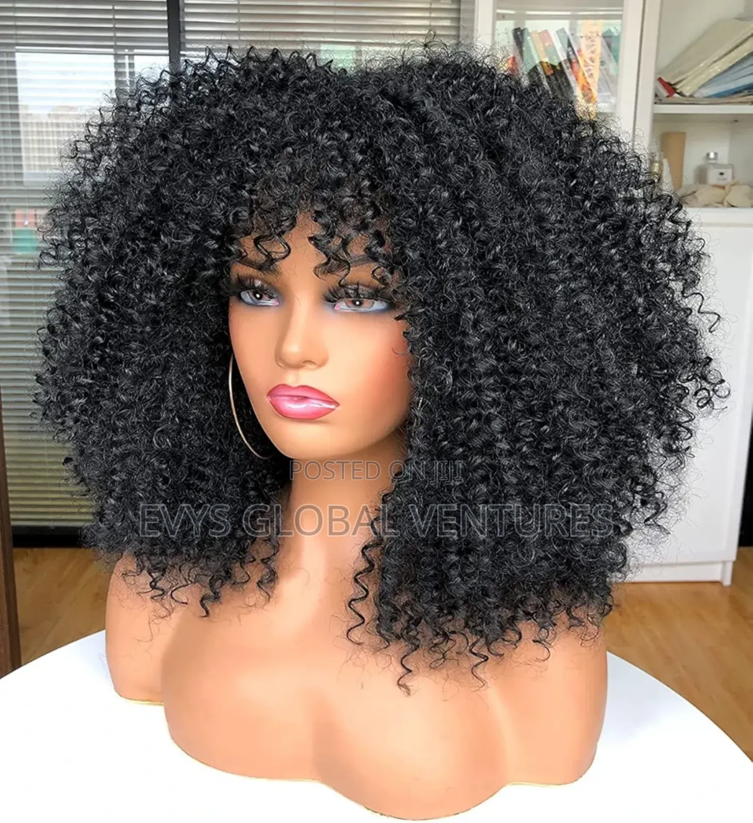 Curly Fringe Wig With Bangs