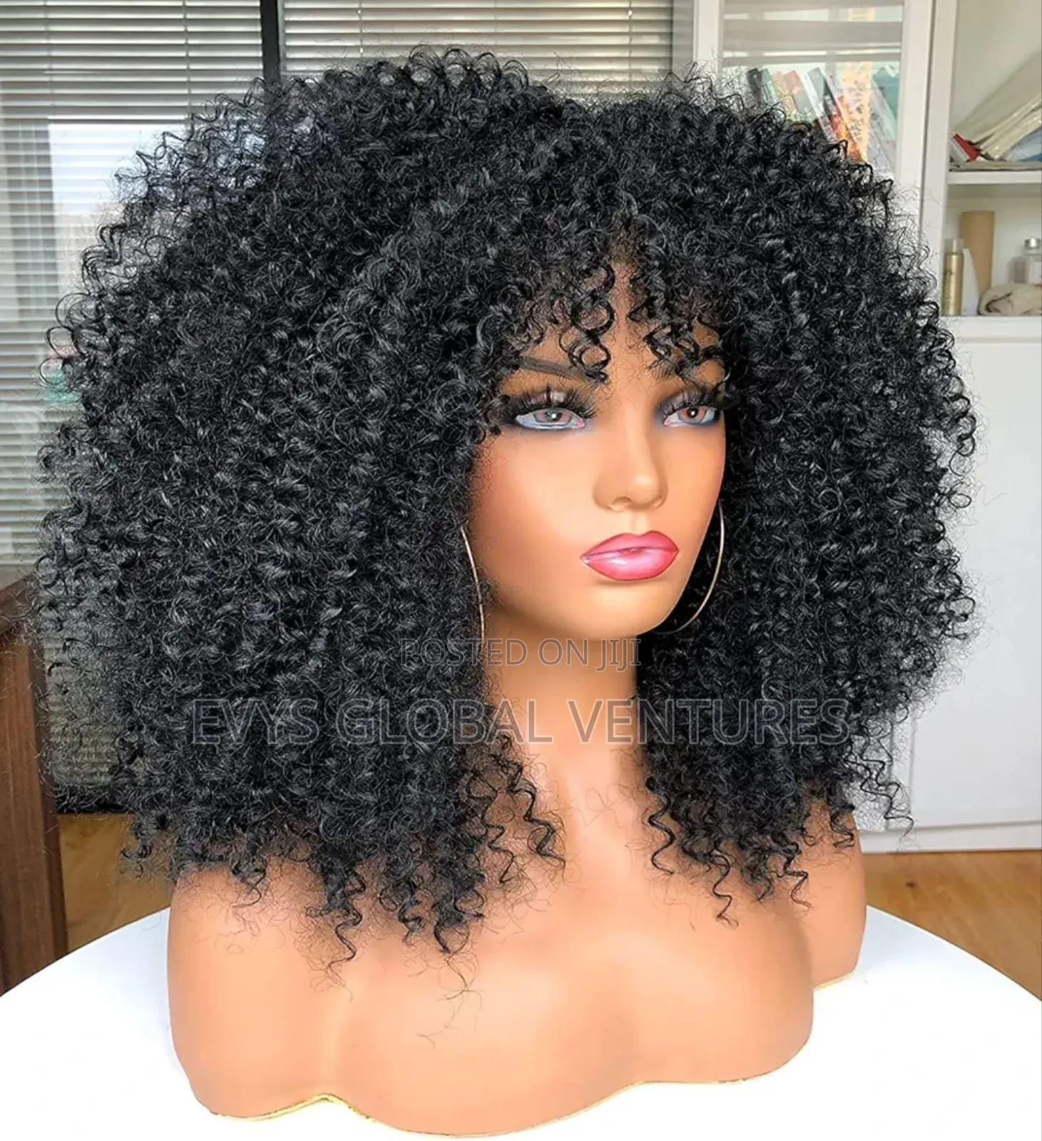 Curly Fringe Wig With Bangs
