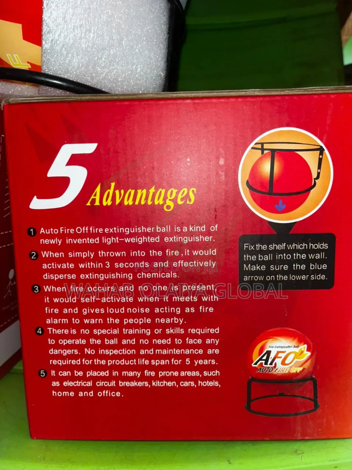 Afo Automatic Fire Extinguisher Ball – Self-activating Safety Device