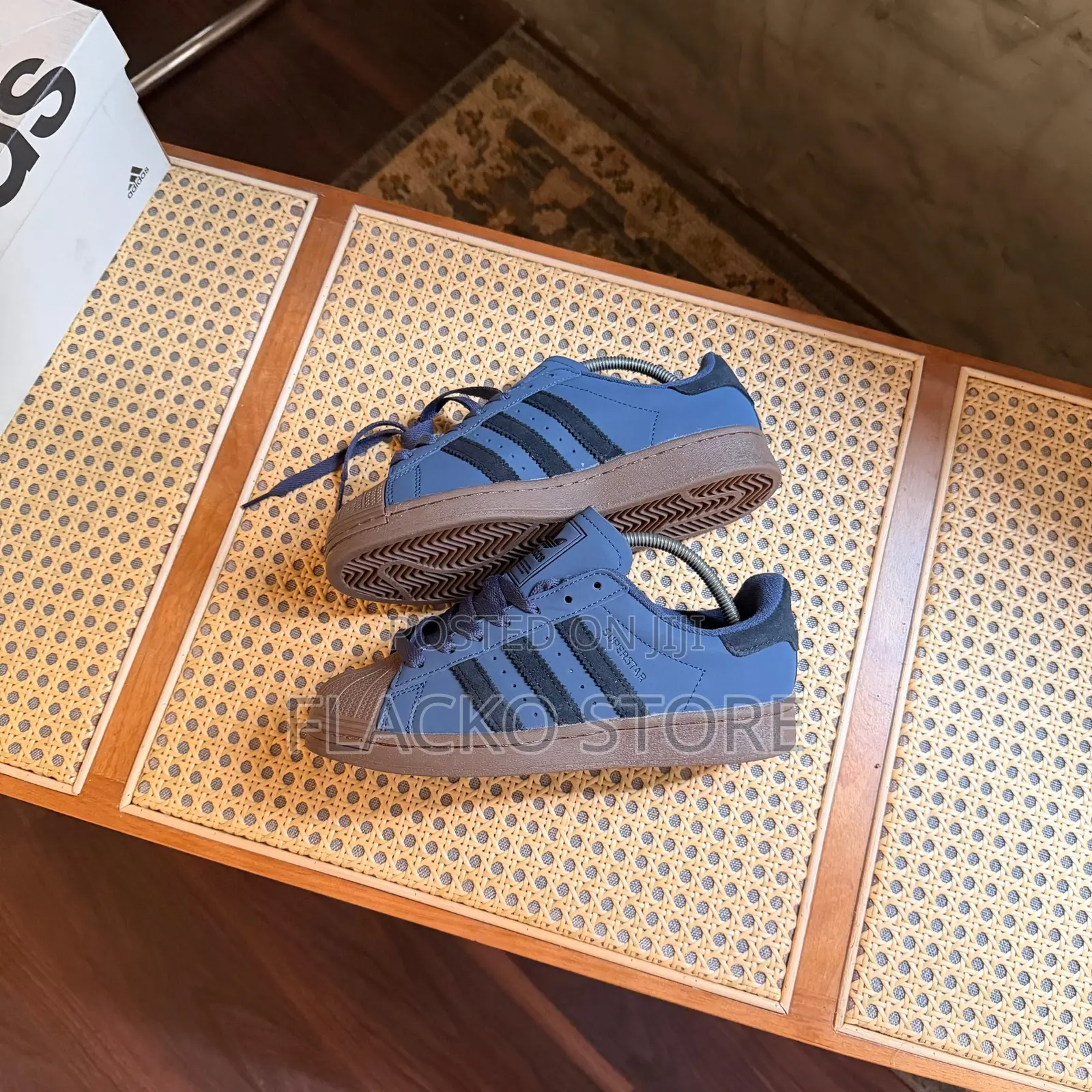 Original Adidas Superstar Navy Gum Sneakers
