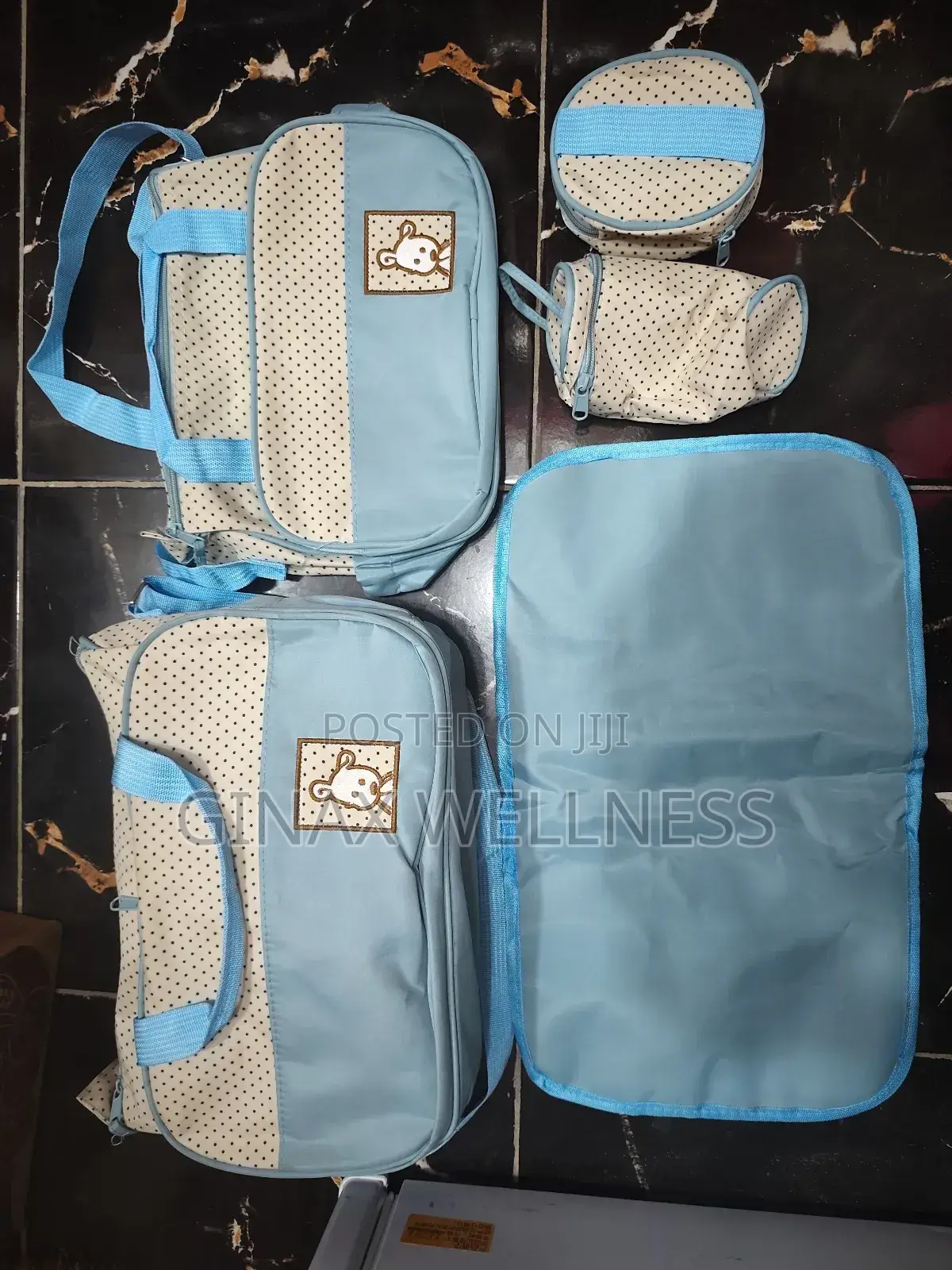5-in-1 Diaper Bag Set With Large And Small Bags