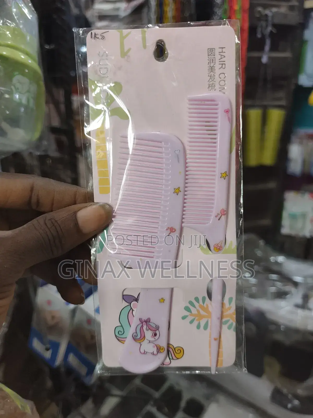 2-piece Cartoon-designed Comb Set With Wide Comb And Tail Comb