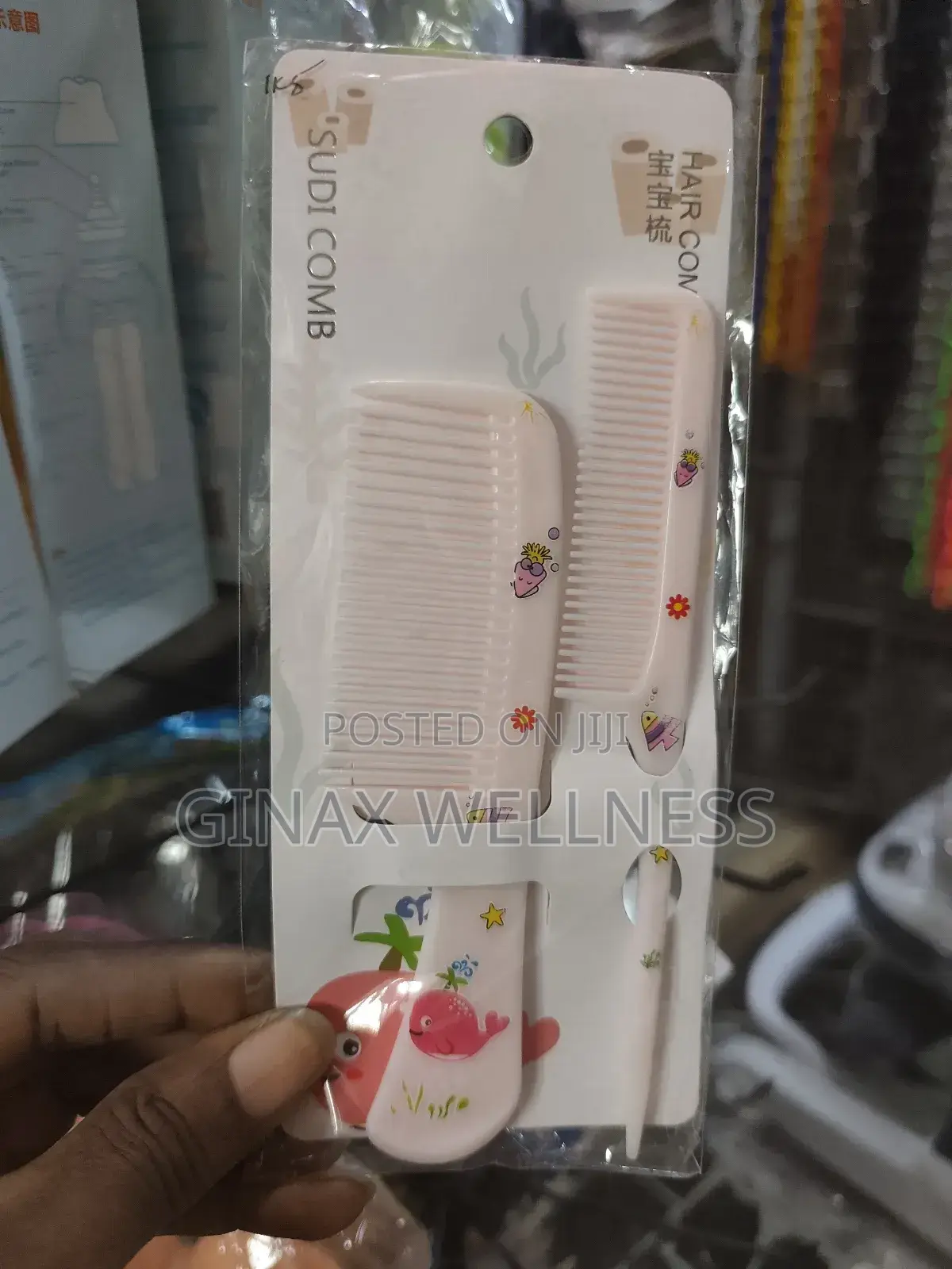 2-piece Cartoon-designed Comb Set With Wide Comb And Tail Comb