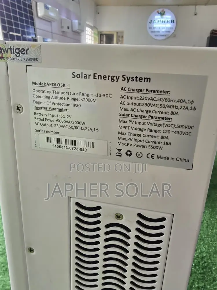 Wowtiger Apolo – 5kva / 6.1kwh Next-Gen Solid State Solar System