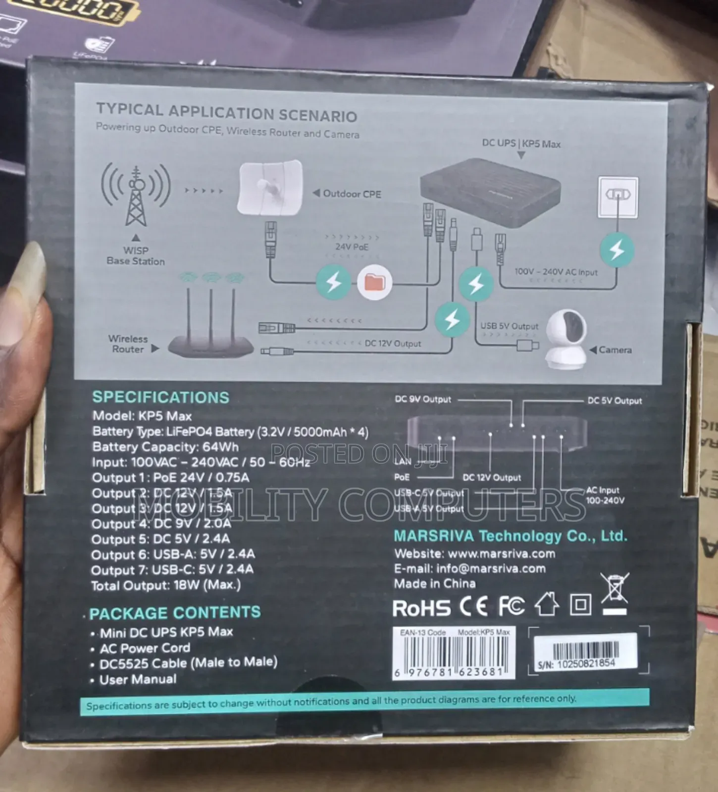 Marsriva Smart Mini Dc Ups Router Power Bank