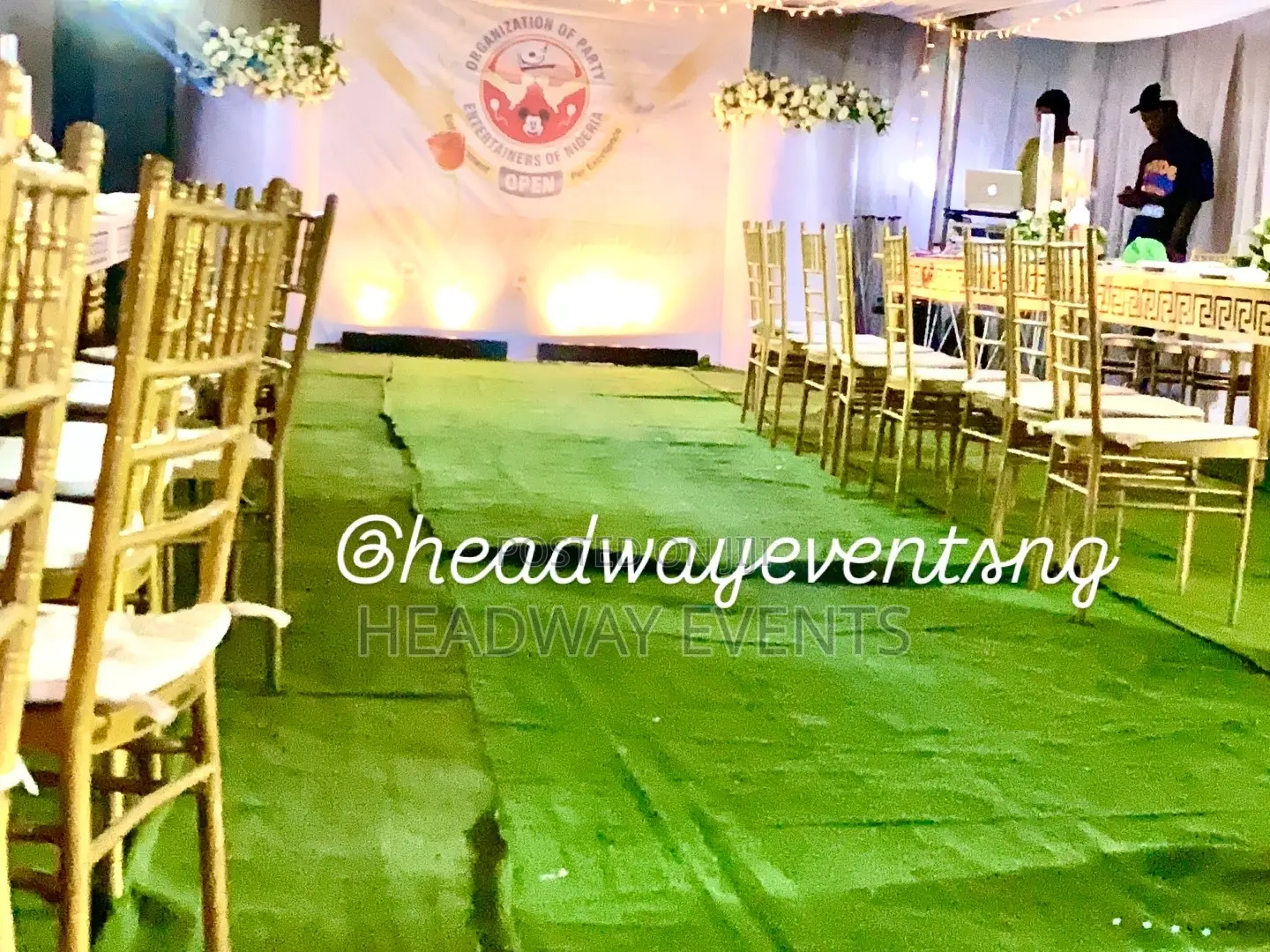 All White Party Dinner Set-Up Decoration