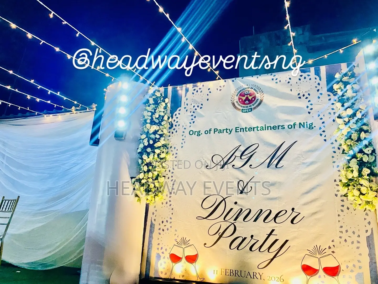 All White Party Dinner Set-Up Decoration