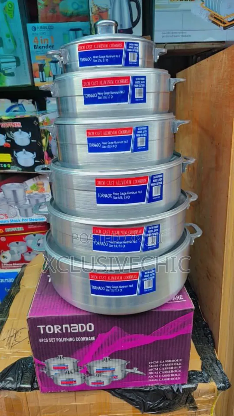 6pcs Die-Cast Aluminium Cookware Pots