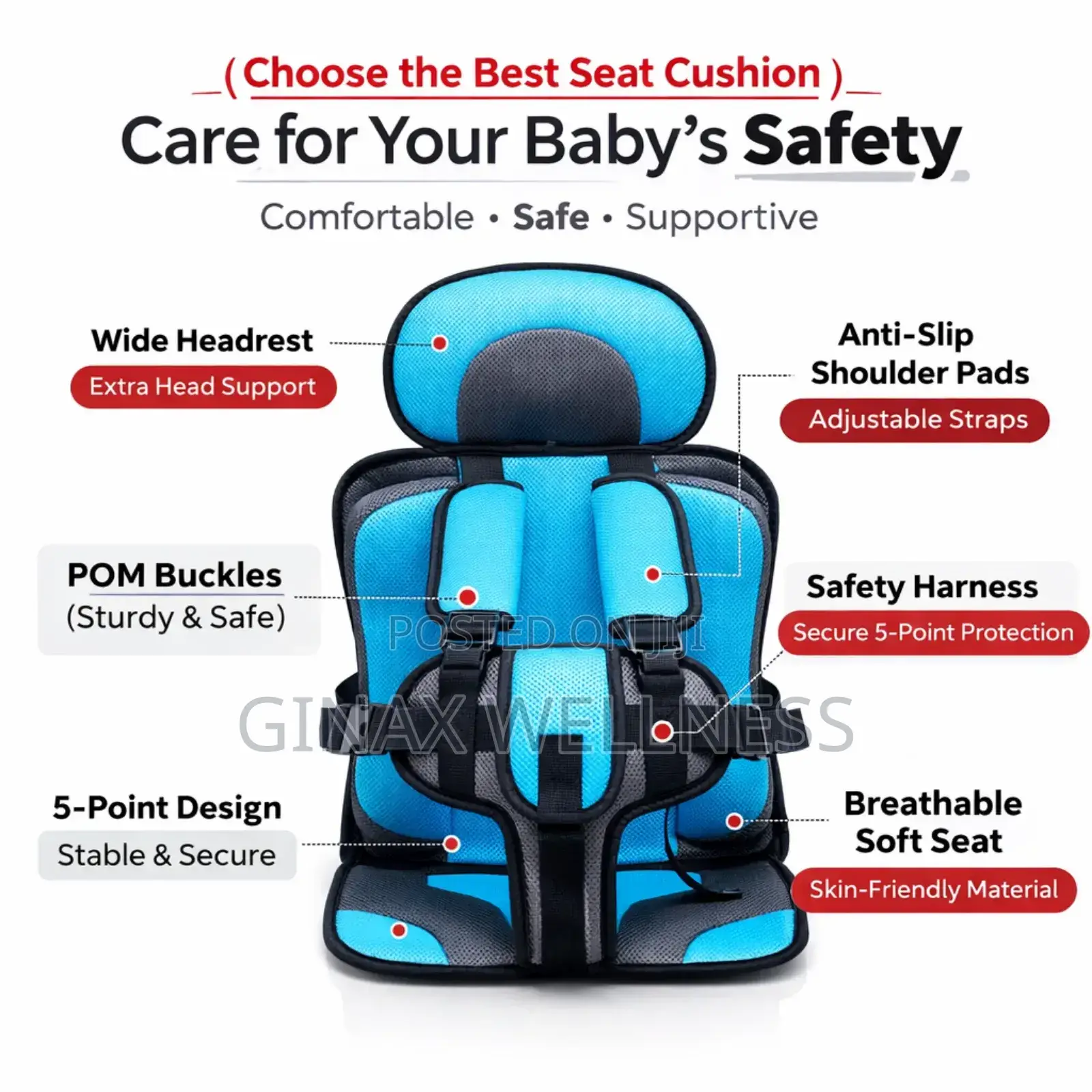 Portable and Foldable Baby Car Seat