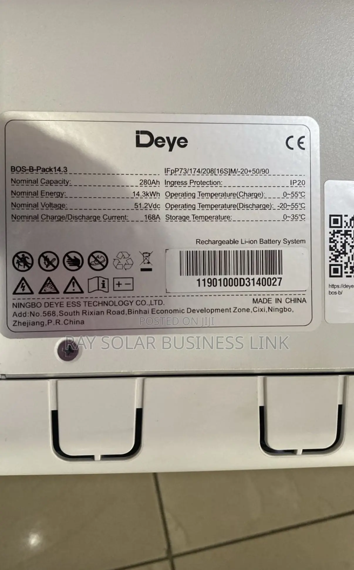 Bos B 215kwh Deye Lithium Battery