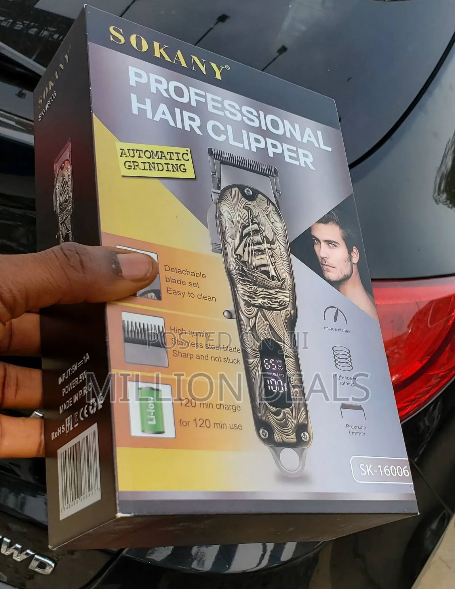 Professional Automatic Unique Rechargeable Hair Clipper