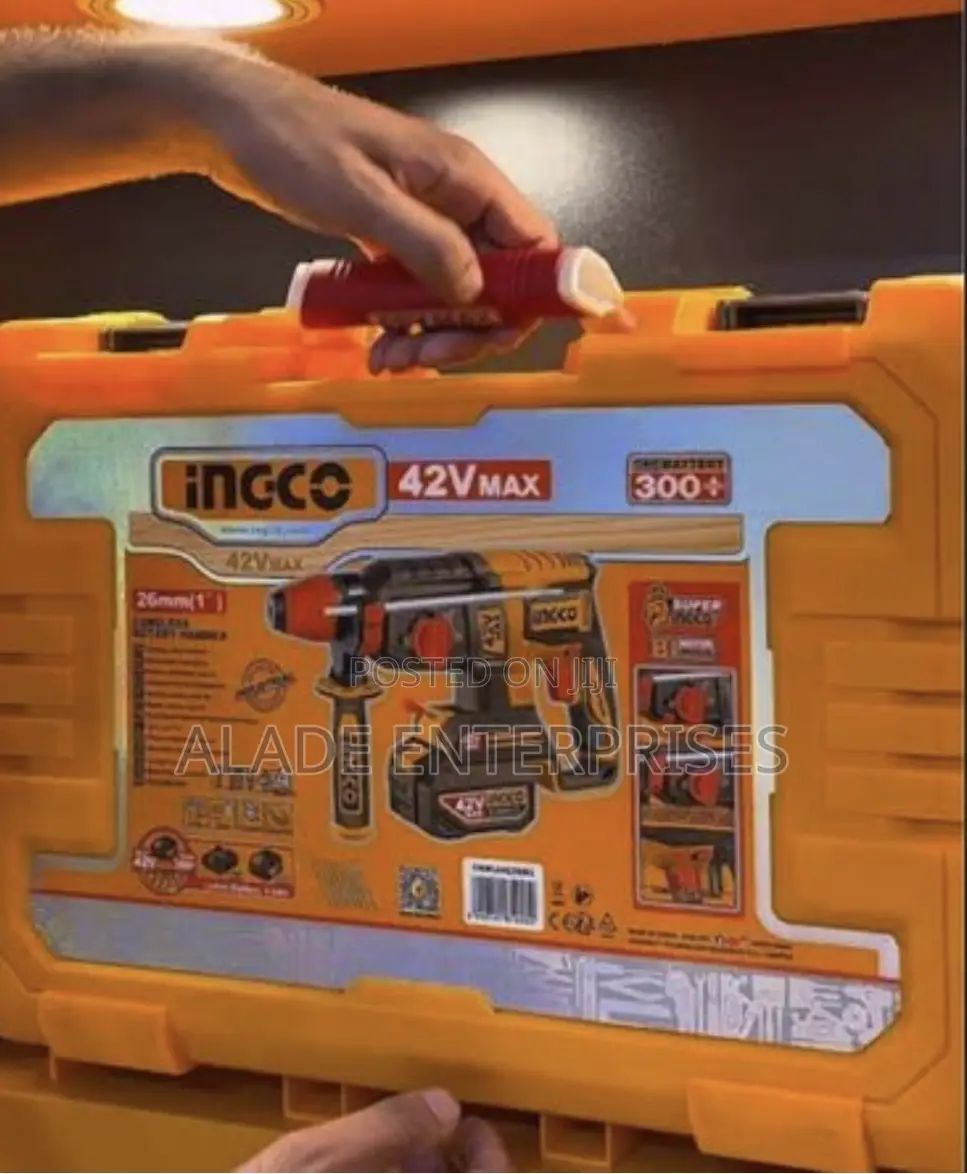 Ingco 42v Brushless 26mm 4-mode Cordless Rotary Hammer