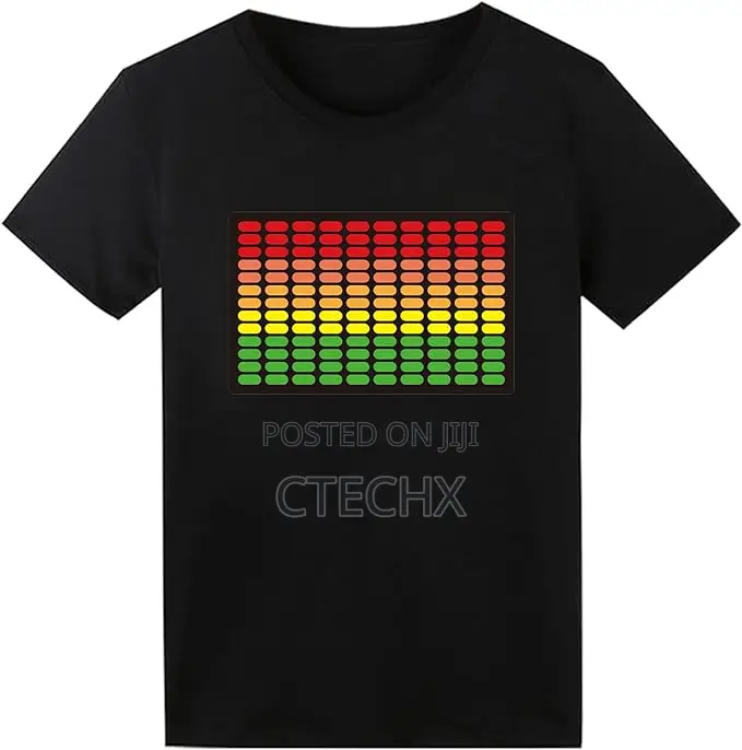 Soooec Led T-Shirt Sound Activated Equalizer Light Up for Party