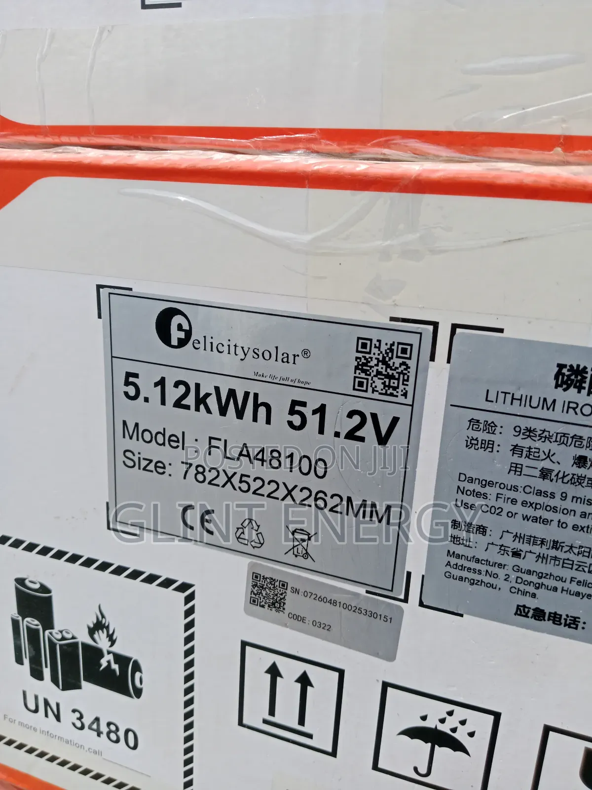 5kwh 51.2v Fla48100 Felicity Lithium Battery
