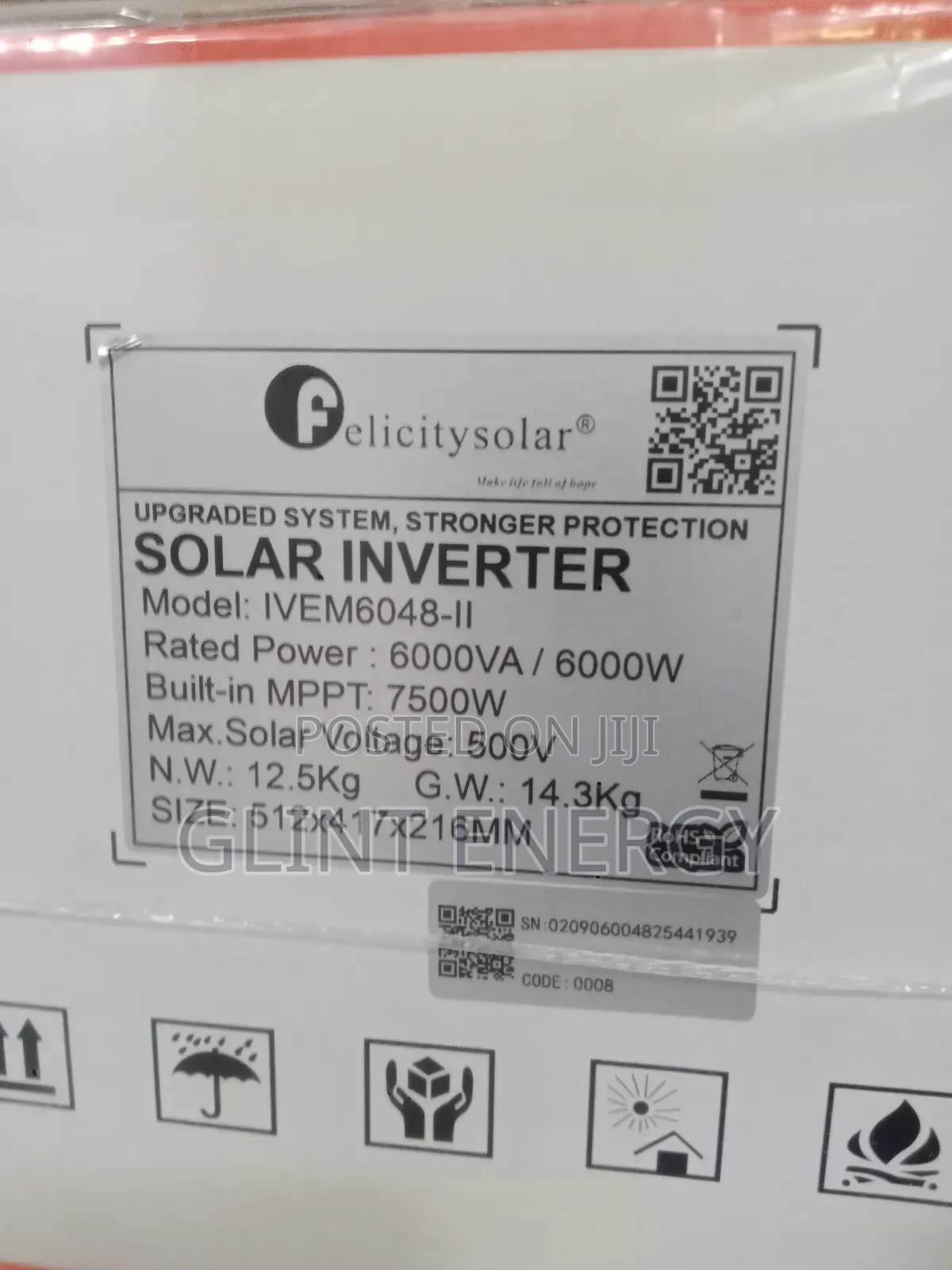 6kva 48v Ivem Felicity Hybrid Inverter