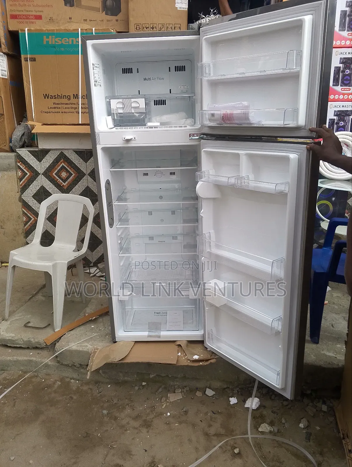 L G Standing Fridge Double Door Stainless Body