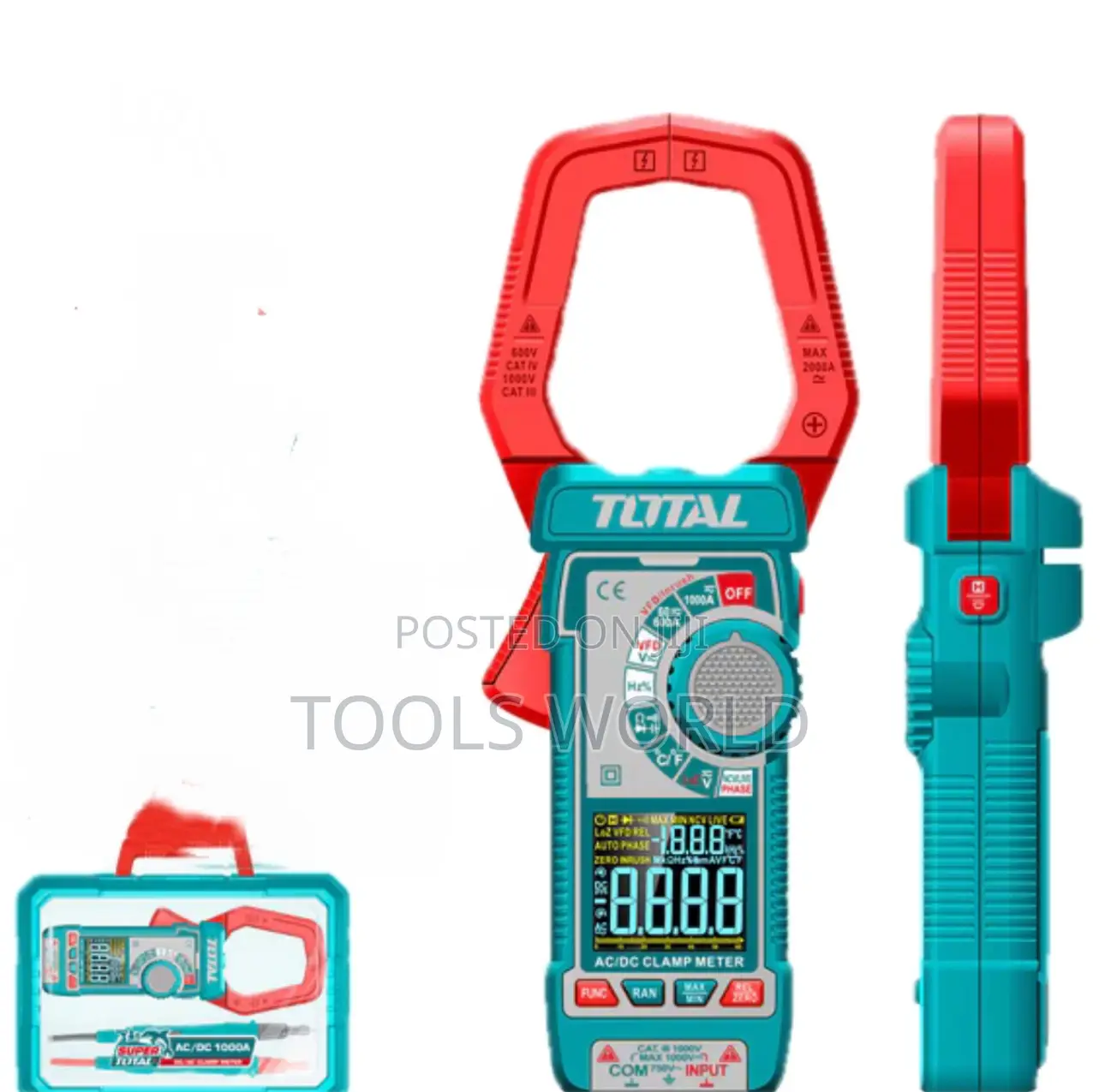 Total 1200a Dc/Ac Clamp Meter (True RMS 6000 Counts)