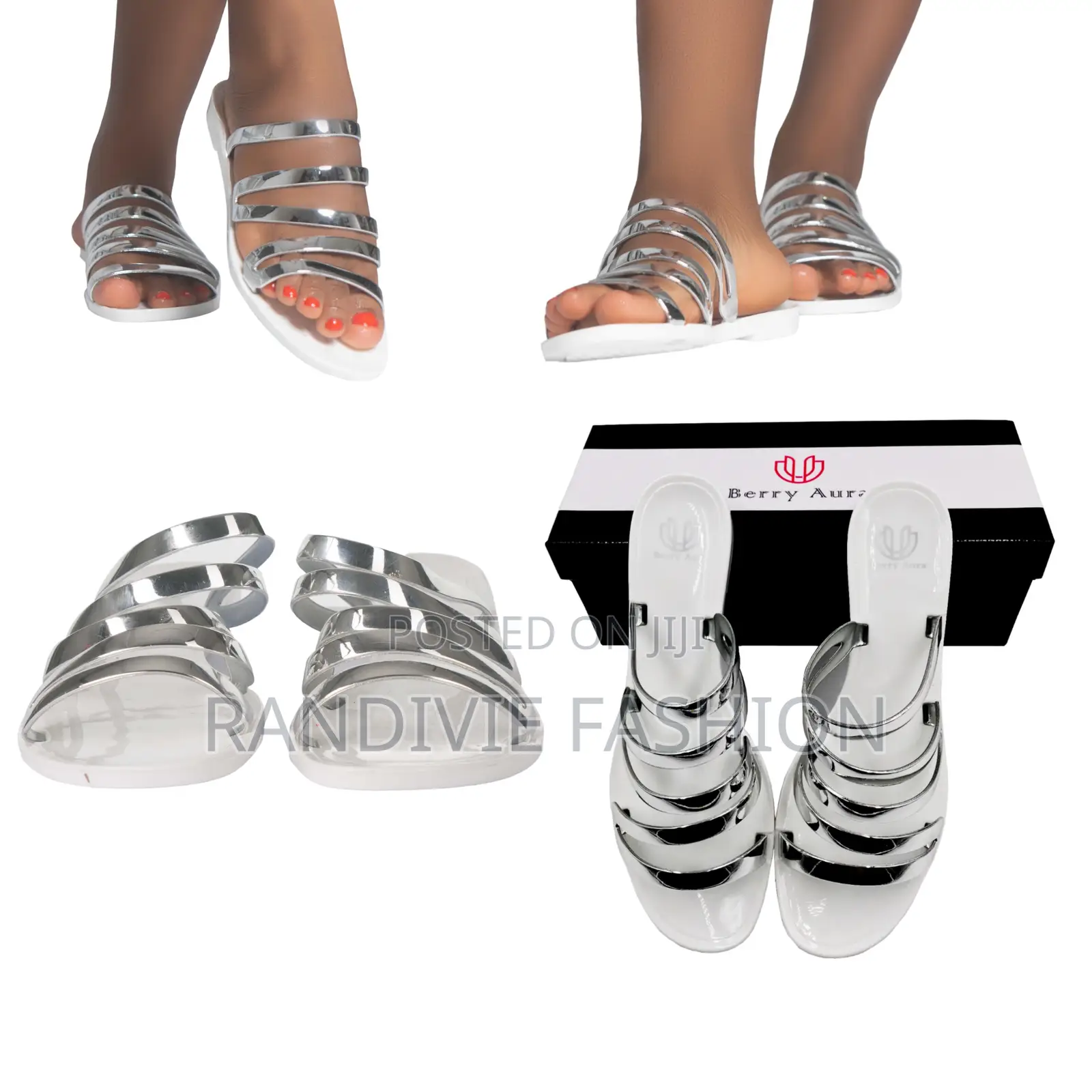 Silver/White - Ziggy Slippers
