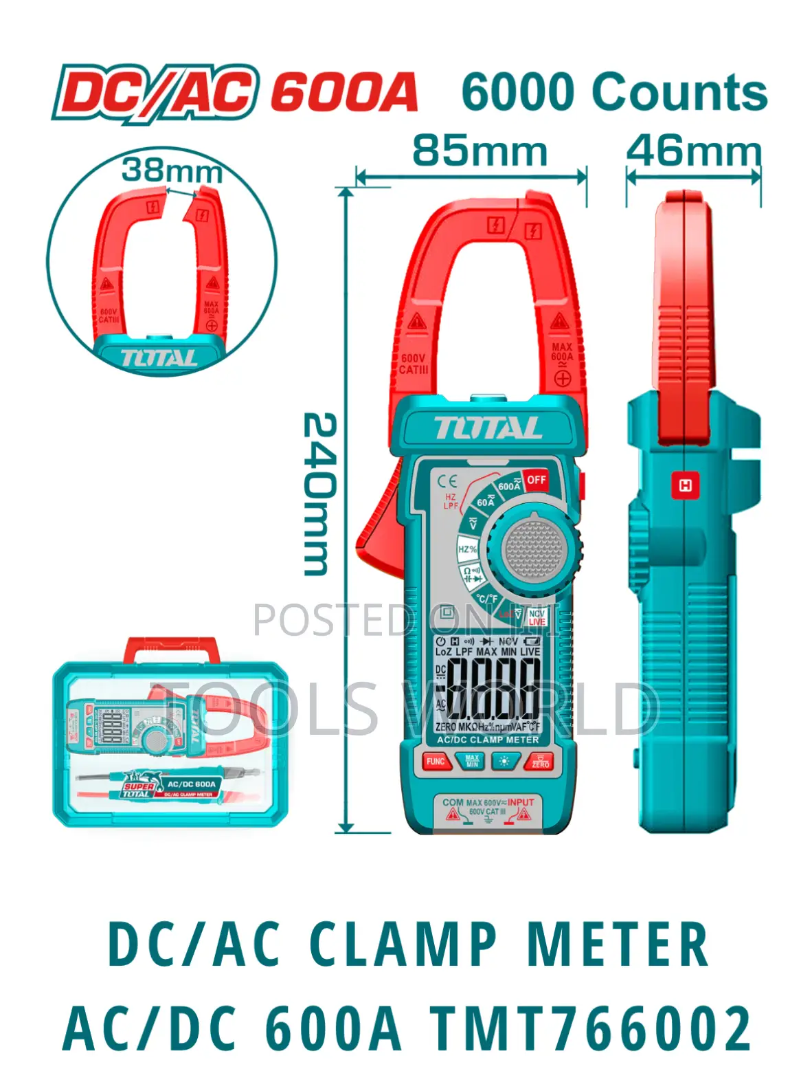 Total Dc/Ac Clamp Meter 600a (Tmt766002)
