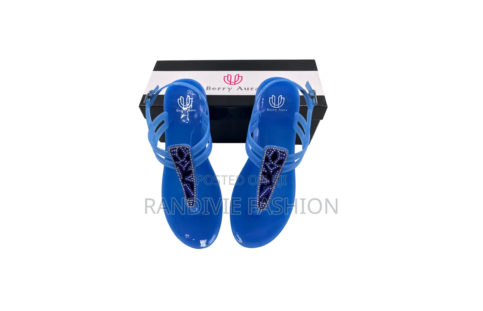 Blue - Leaves Sandals