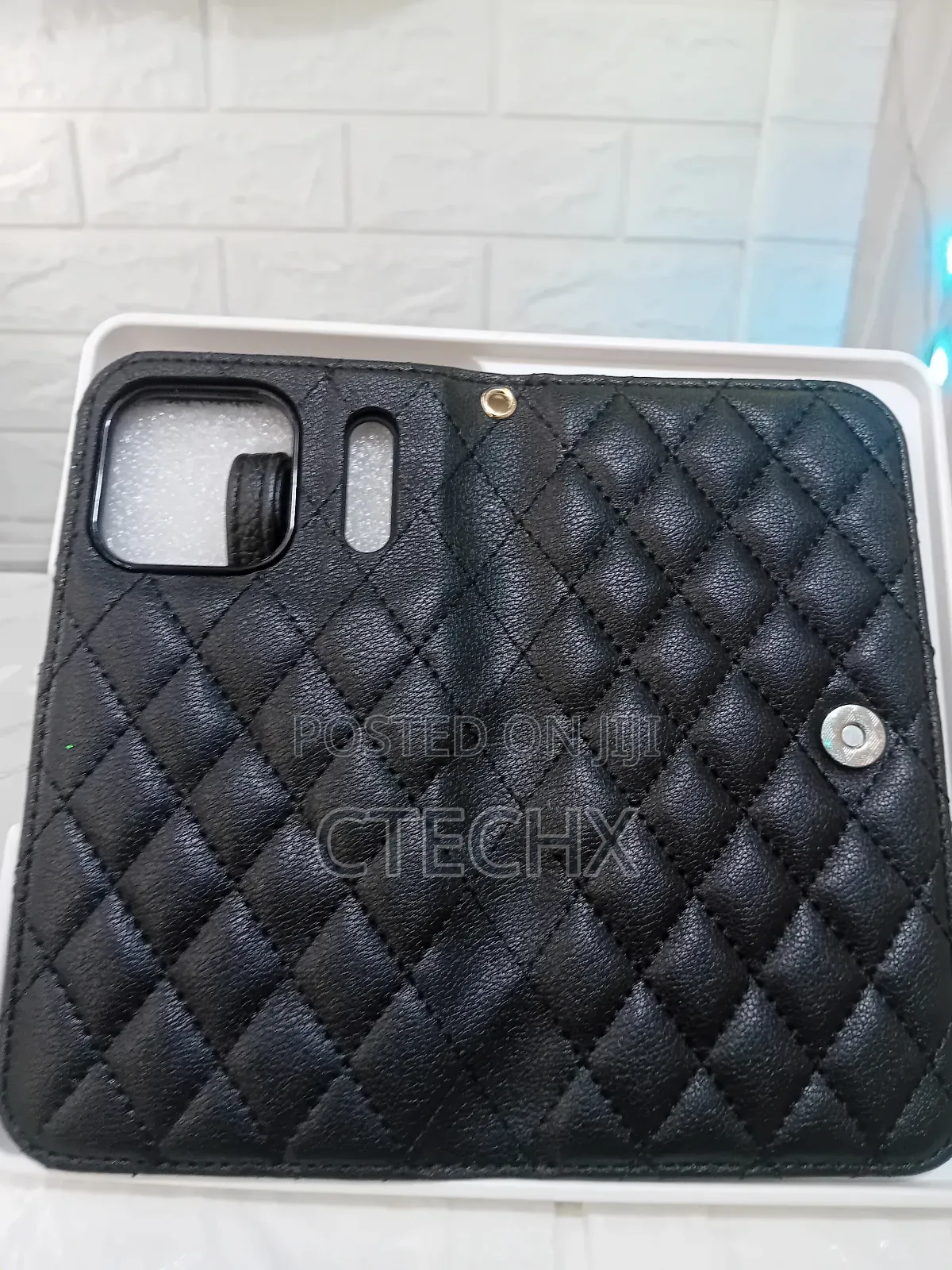 Ocase For iPhone 17 Pro Max ,Rfid Blocking, Card Holders, Argyle Black