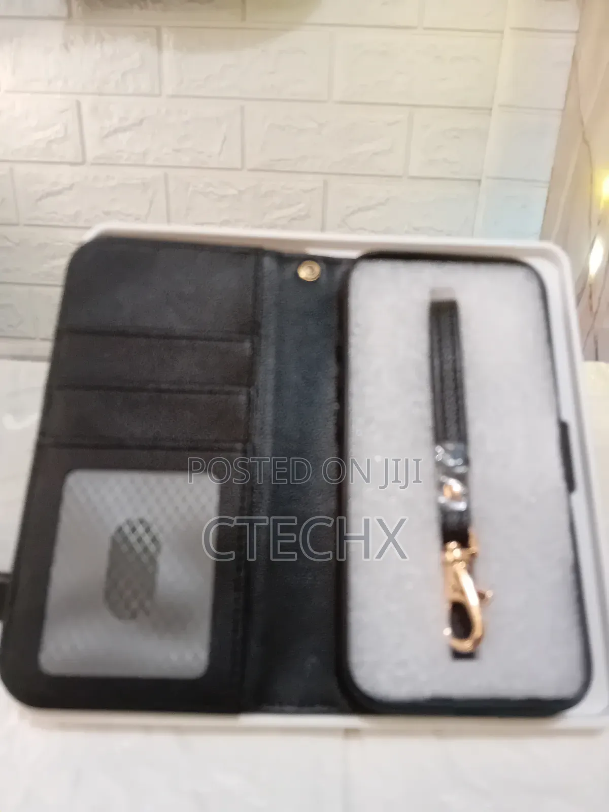 Ocase For iPhone 17 Pro Max ,Rfid Blocking, Card Holders, Argyle Black