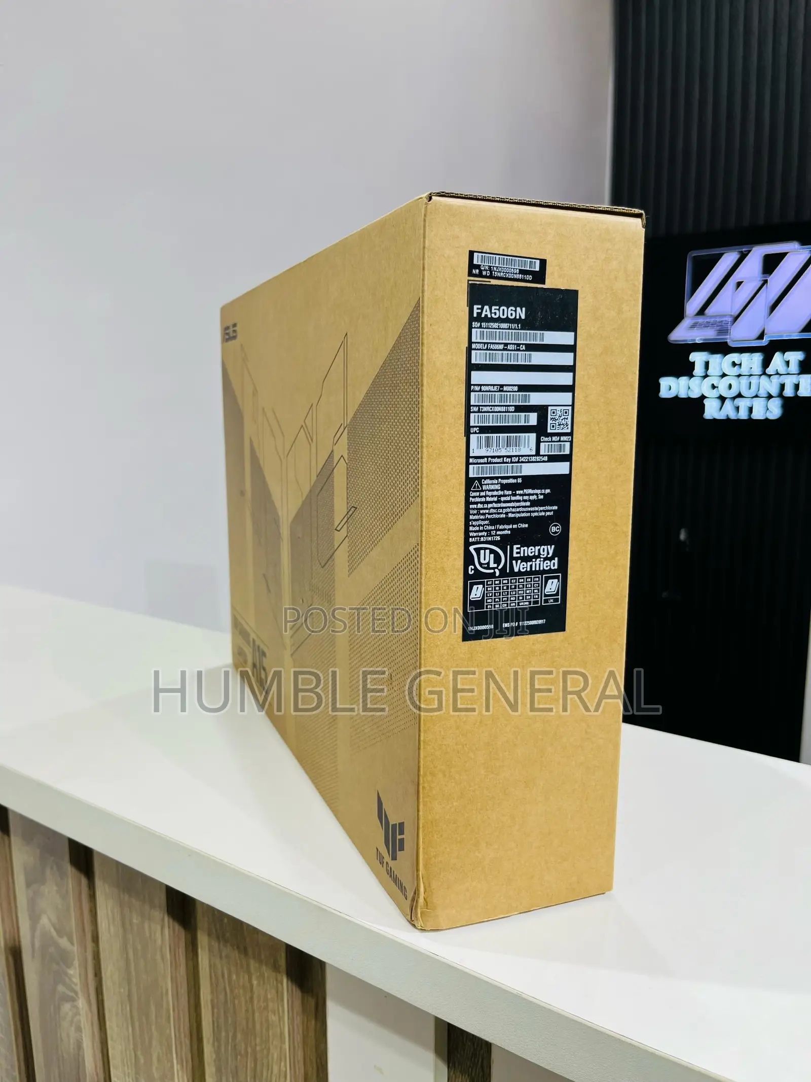 New Laptop Asus TUF Gaming A15 8GB AMD Ryzen 5 SSD 512GB