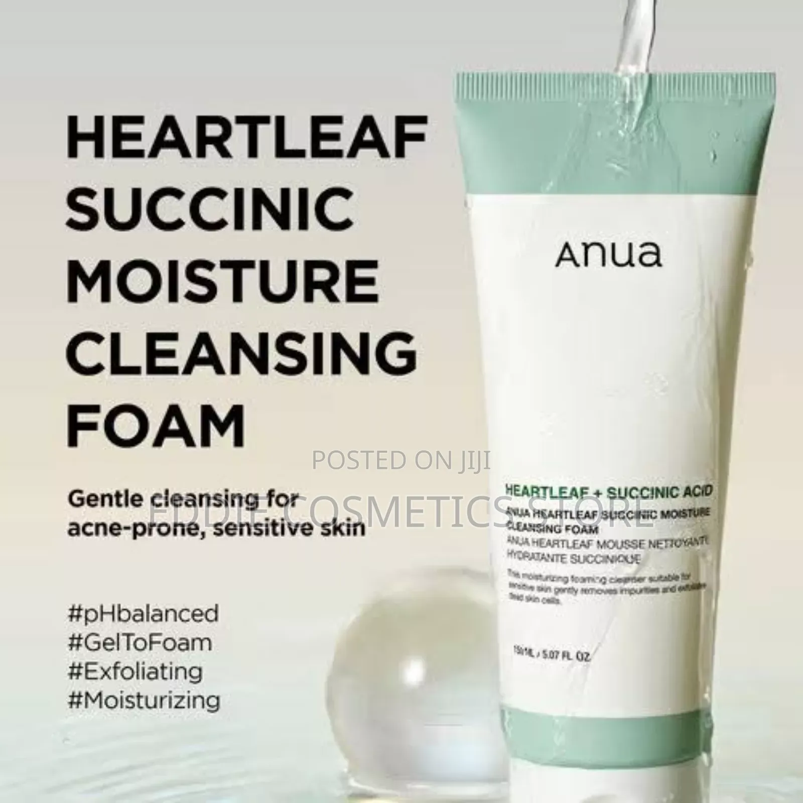 Anua Heartleaf Succinic Moisture Cleansing Foam