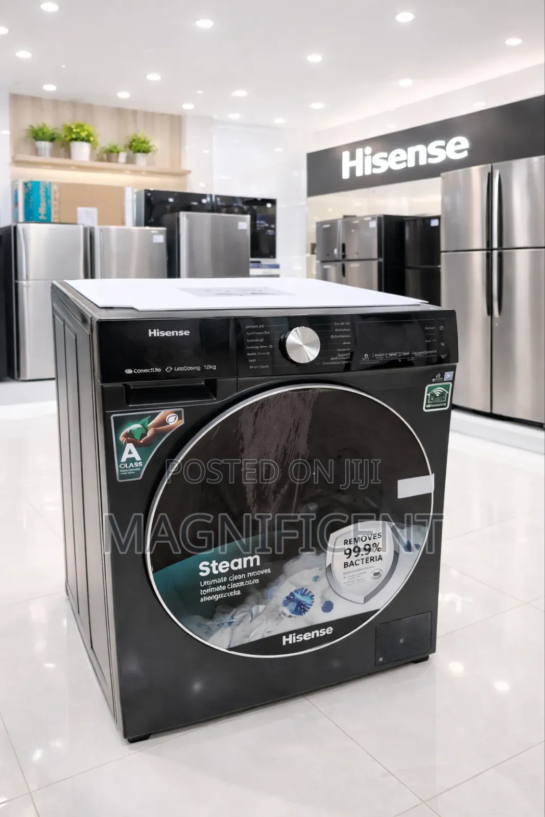 Hisense Wm 5s1245bb-Wd Steam Front Load Washing Machine