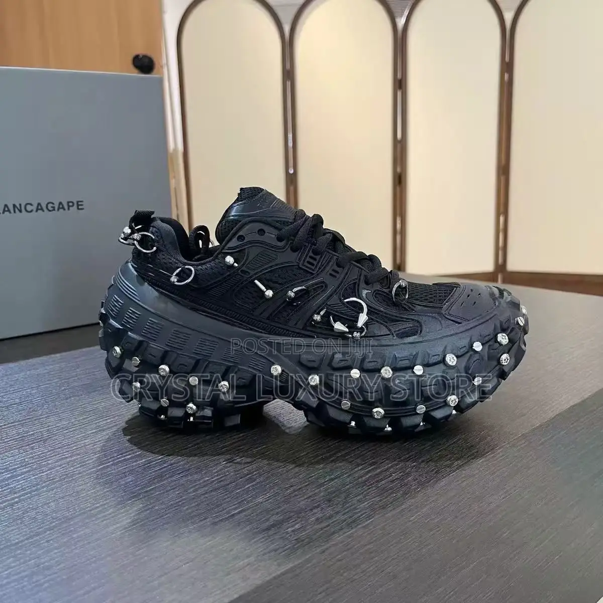 Balenciaga Quality Luxury Men Black Sneakers