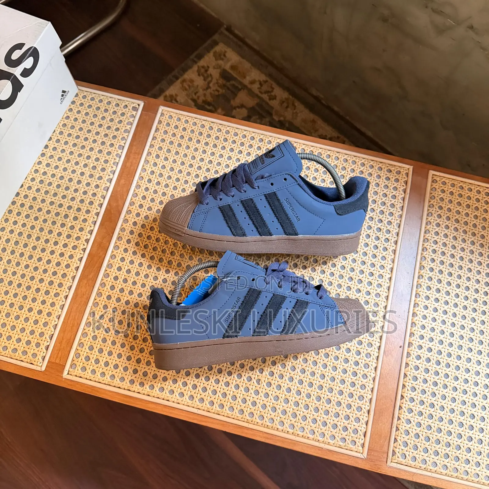Original Adidas Superstar Navy Gum Sneakers