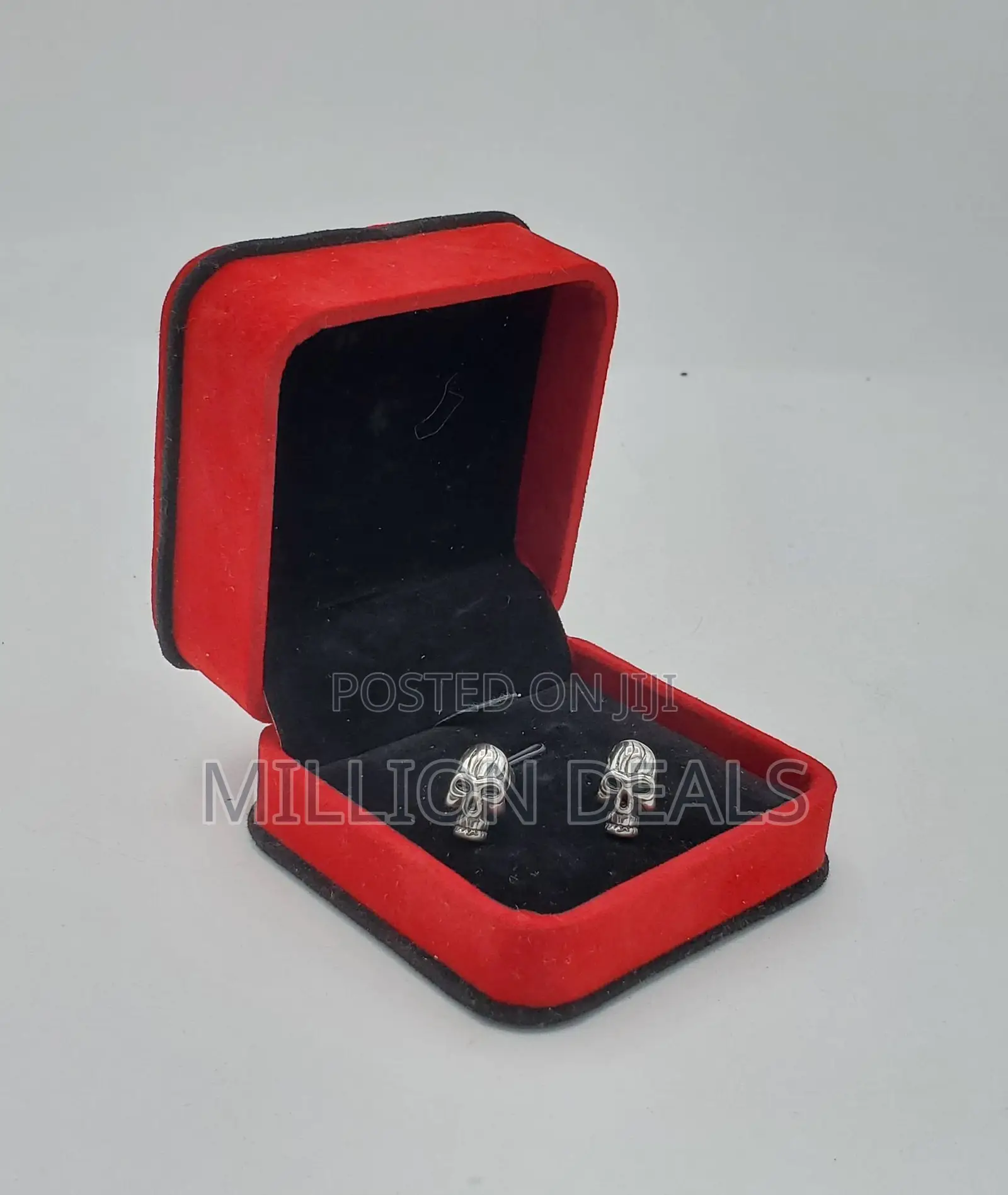 026 Ski Punk Skul Inspires Hoop Silver Men's Earrings