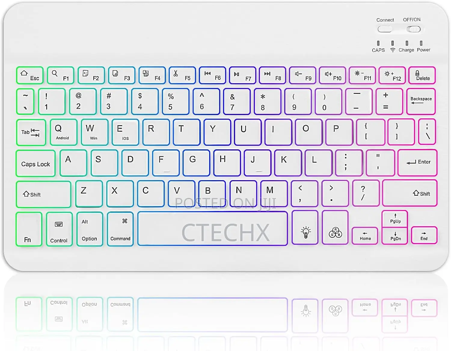 Teasteam Bluetooth Keyboard, Ultra-slim Wireless, Rechargeable ,Rgb